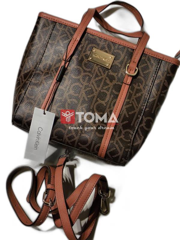 3705 LADY AND CROSS BAG WITH LEATHER STRAP - Image 1