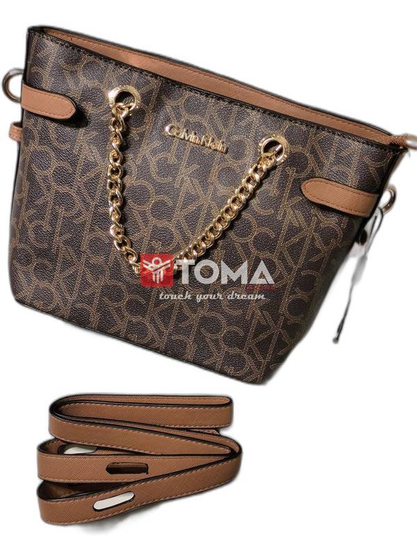 3706 LADY AND CROSS BAG WITH LEATHER STRAP - Image 1