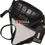 LEATHER PUFF BAG MIXED WITH STUDDED