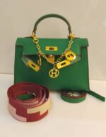 mini leather kelly bag