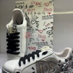 dolce gabbana white silver crystal logo portofino