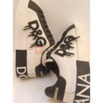 dolce gabbana leather logo detail low top