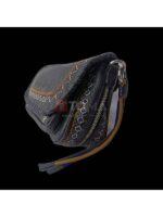 SHOULDER AND CROSS BAG WITH TWP STRAPS LEATHER AND METAL - Image 4